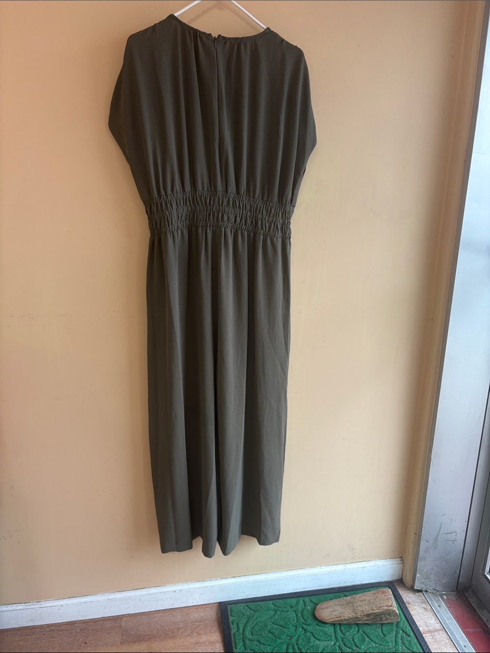 Calvin Klein Olive Green Wide-Leg Jumpsuit - Picture 2 of 3
